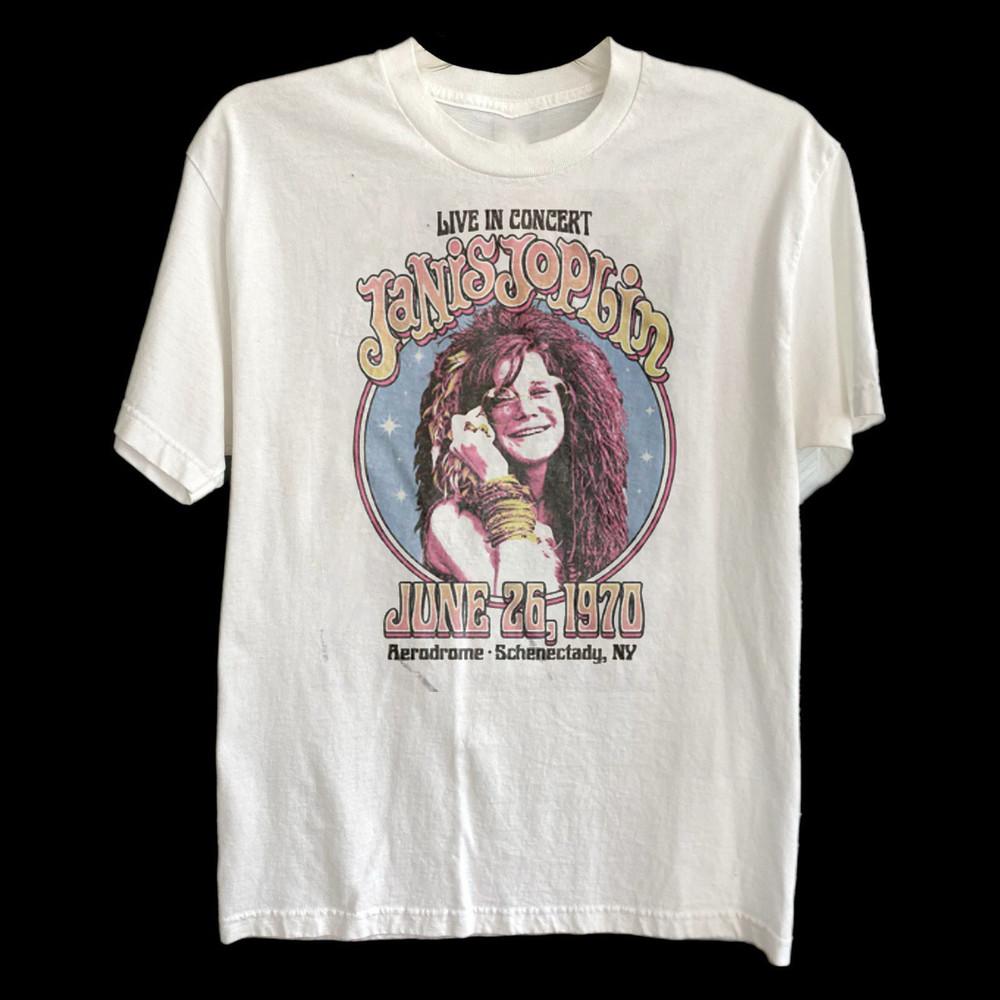 Vintage Janis Joplin Live In Concert 1970 Shirt Unisex Concert S to 5XL BO371 Unisex T-Shirt M