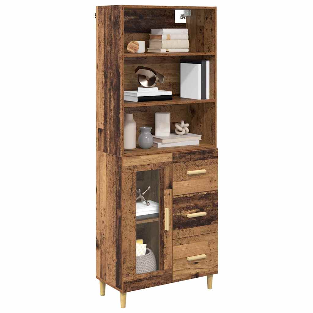 Highboard Reclaimed Wood Look 27.4 x 13.4 x 70.9 in (L x W x H) Particleboard