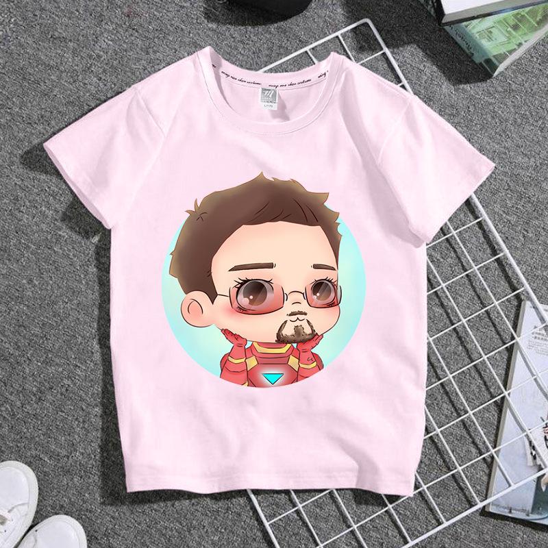 Childrens Tshirt Qversion Doctor Strange Pure Cotton Printed Round Neck Parent Child Wear Unisexs and Womens Short Sleeves