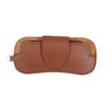 PU Leather Sunglasses Storage Bag With Lanyard Solid Color Portable Eyeglasses Pouch Durable Hanging Glasses Holder Cover Bag