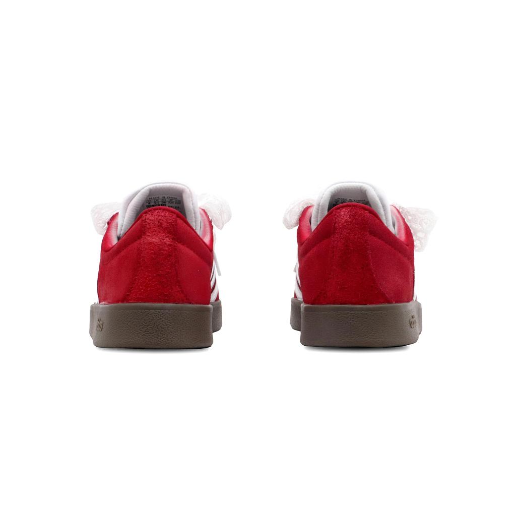 Adidas VL COURT 2.0 Abrasion Resistant Low top Skateboard Shoes Unisex Red White HQ1802(Team269-)