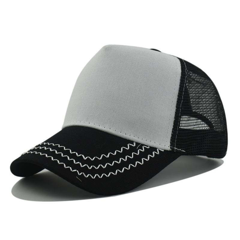 Custom Logo Basic Color Matching 5 Panel Mesh Hat For Women Summer Sunshade Breathable Baseball Caps Outdoor Sport Truck Dad Cap