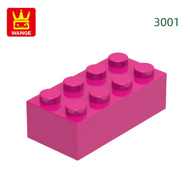 Non-Toxic 40Pcs/Lot 3001 2X4 High 8-Hole Building Block Moc Colorful Parts Compatible With Brick Diy Children Toy Assembly Gift Box