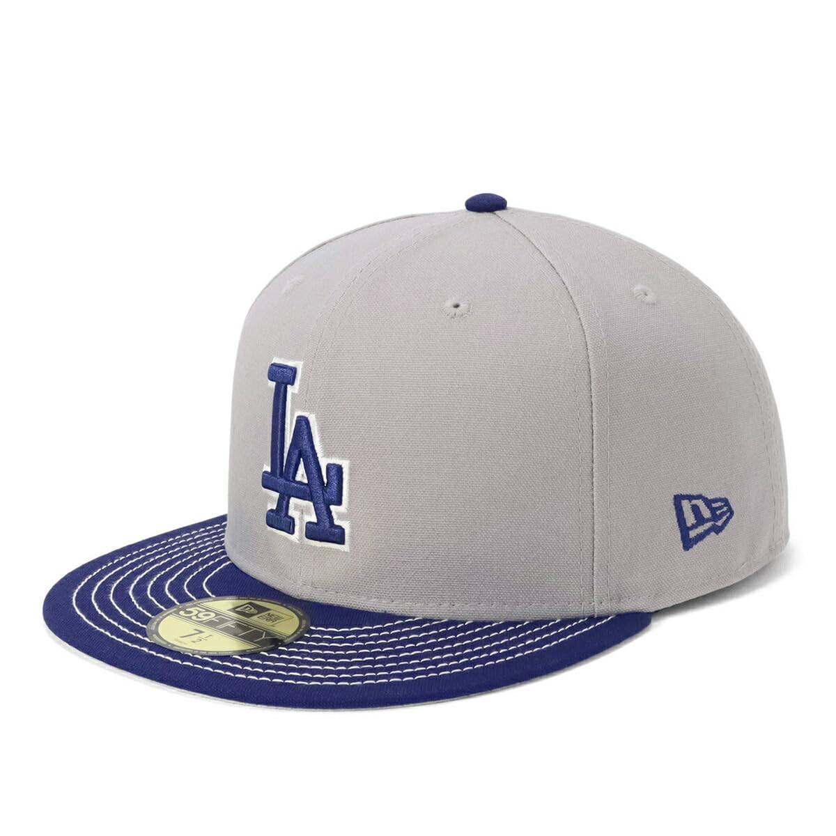 

New Era 59FIFTY MLB Duck Canvas Cap in LA Size 7 DUCK LOSDOD GRY 14388861 NER36C0387 Two-Tone Gray/Dark Royal, 5/8 (5950 DROY)