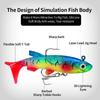 5Pcs Fishing Jig Soft Lures Set with Jig Head, Soft Swimbaits with Paddle Tail