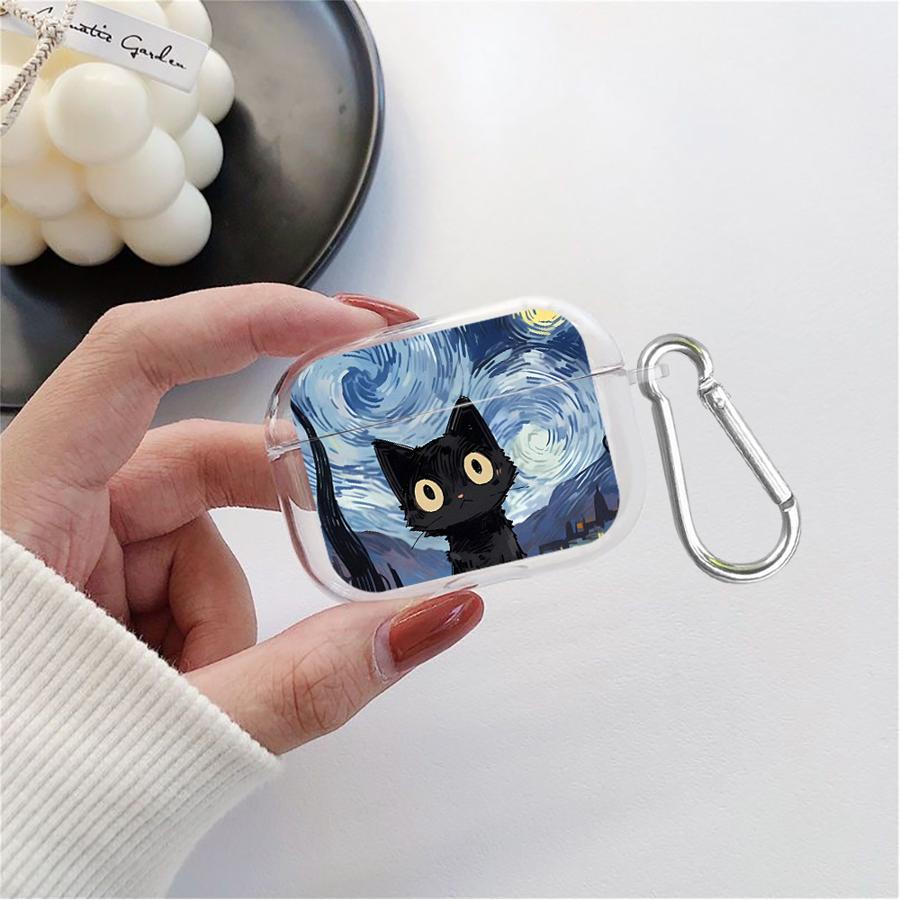 Cartoon Cat Clear Earphone Cases Cover Case For Airpods Pro2 2 4 Pro Pro3 1 3
