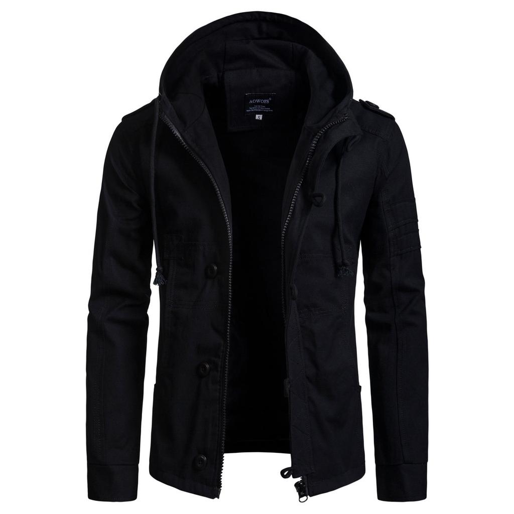 Winter Fashion Men Jacket Outwears Cotton Padded Hooded Coat Casual Jacket Loose Outwear