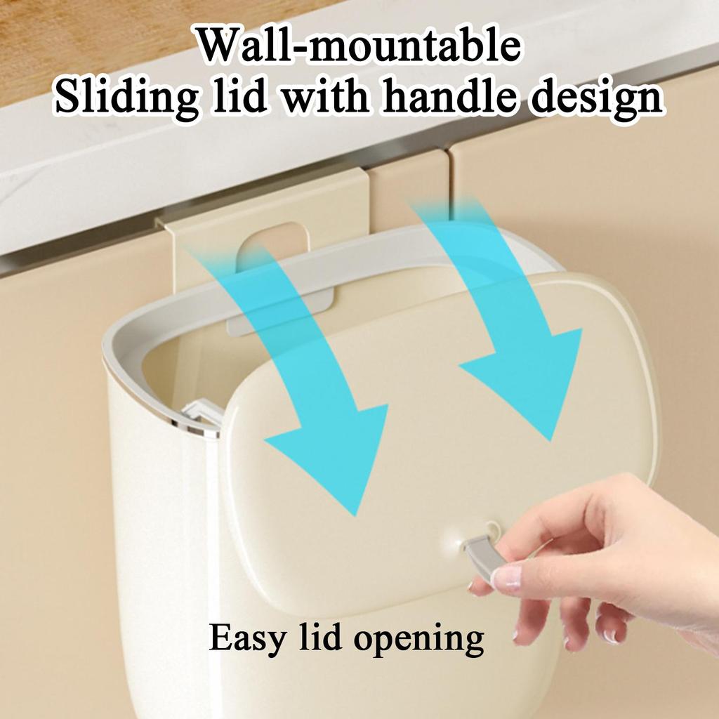 Wall Mounted Trash Can Under Sink Trash Can With Lid Rubbish Basket With Eyes And Legs Decoration For Bedroom Disposal Under