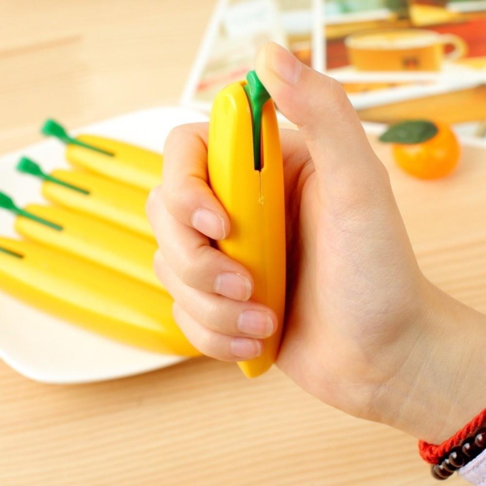 1pc Cute Banana Shape Ballpoint Pen Plastic Fruit Pencil Home Writing Ballpoint Pens  Office