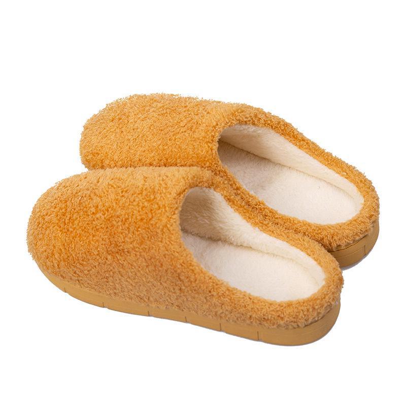 Men's and Women's Non-Slip Plush Cotton Indoor Slippers: Warm, Soft Winter Shoes for Home.