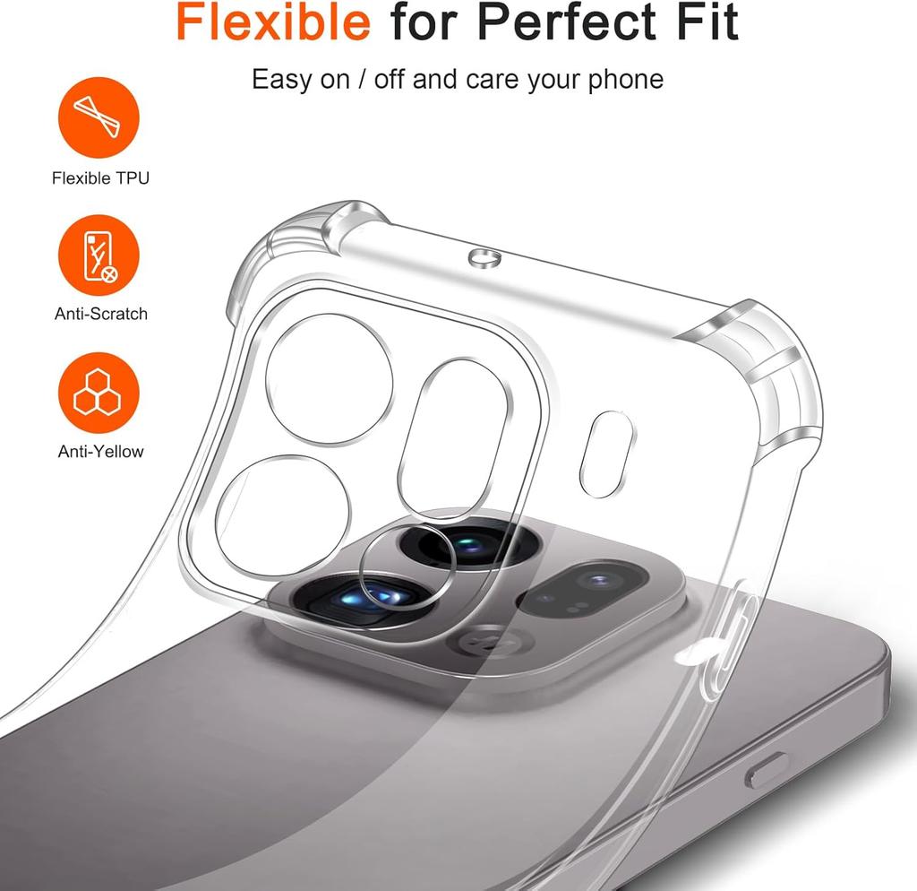Four-Corners Shockproof TPU Case for OPPO Find X9 Pro X8 Ultra X8S Find X8 Pro Protective Cover Transparent Shell Capa Fundas