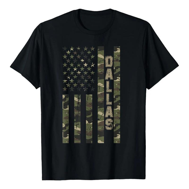 Camiseta Con Camuflaje Desgastado De Dallas, Estados Unidos, S разноцветный