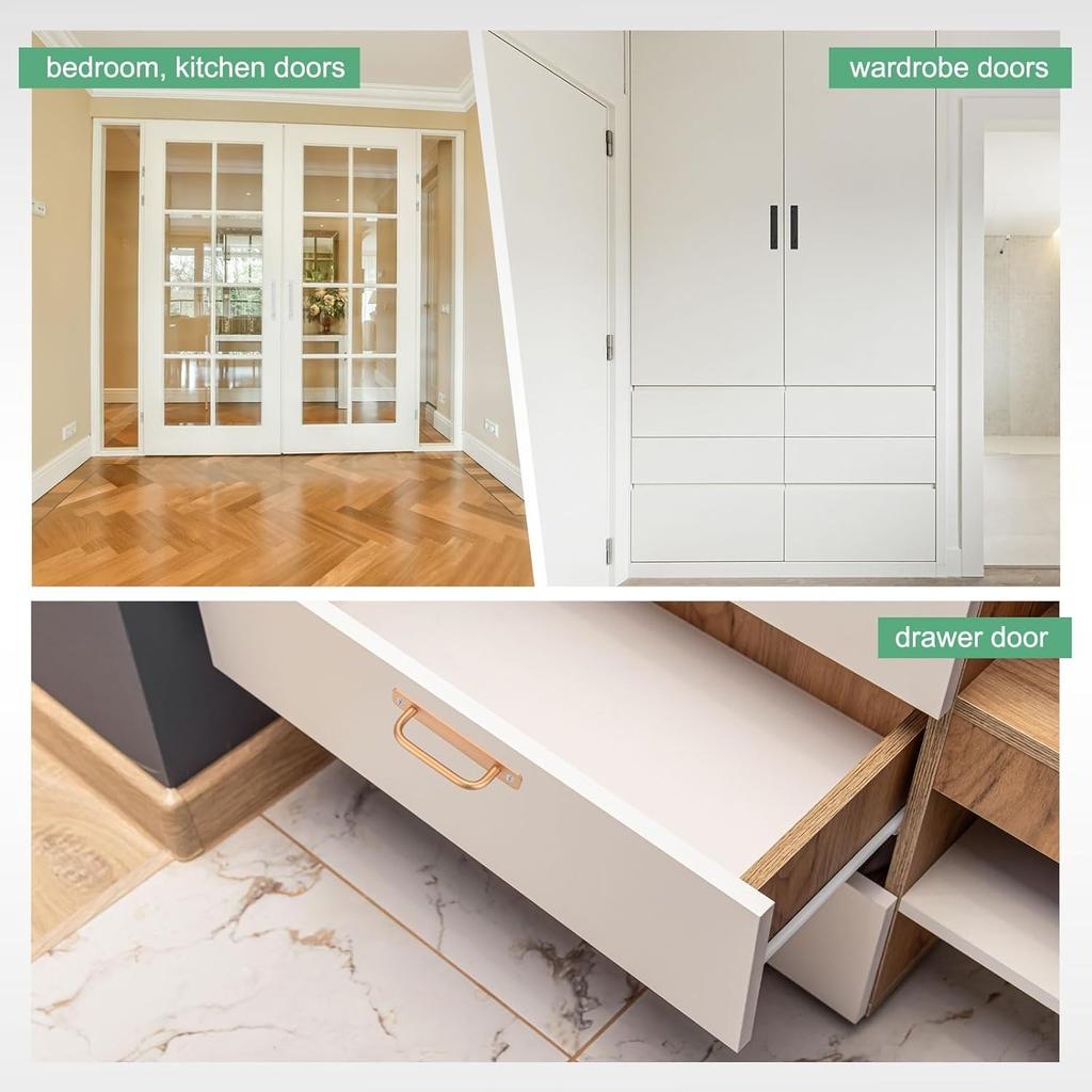 2pcs Sliding Barn Door Handle, Aluminium Alloy Cabinet Door Handle Hardware for Wardrobe Cupboard Closet Garage Shed with Screws