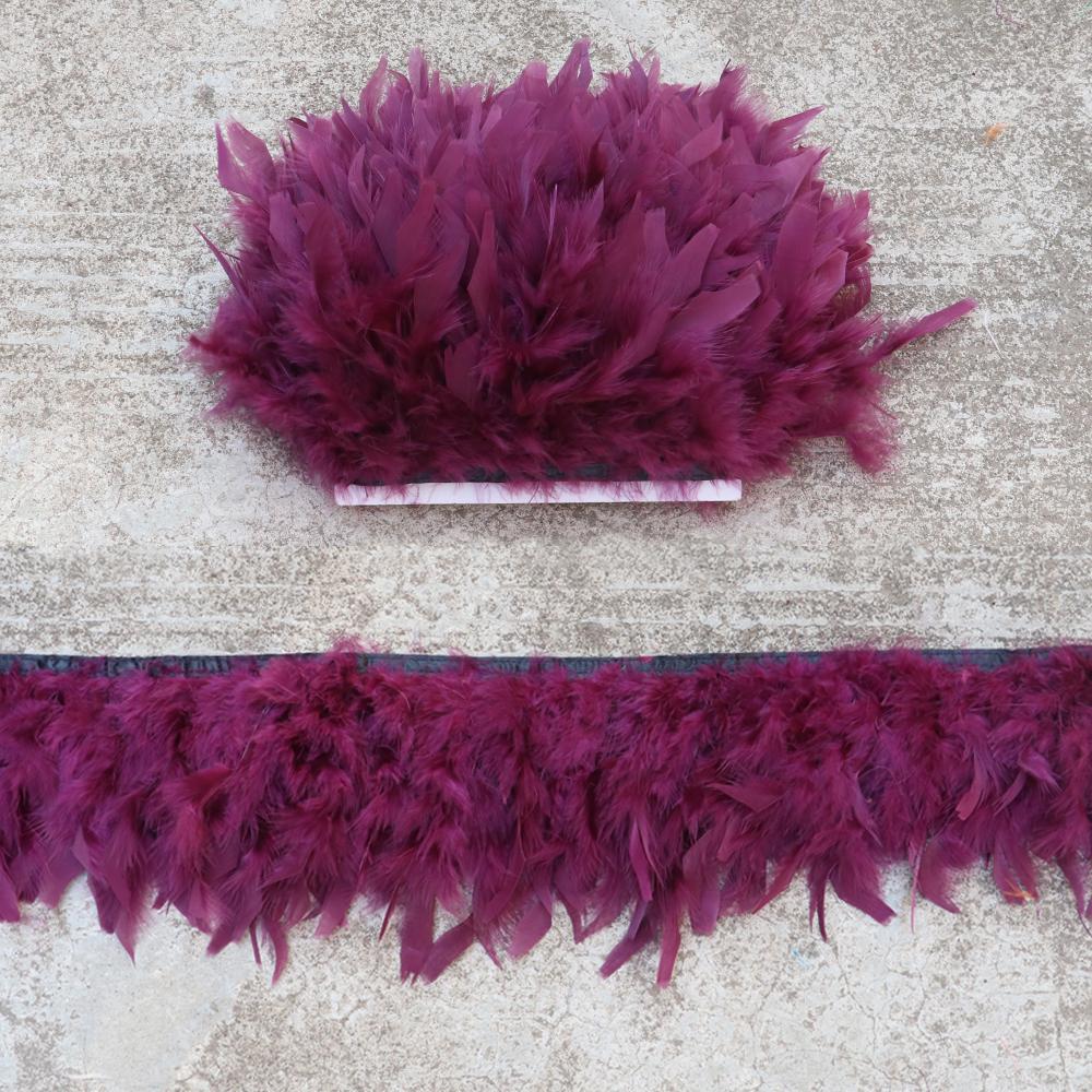 1M 10-15CM Turkey Feather Trim Fringe Blue Marabou Plumas Ribbon for Crafts Sewing  Clothes Wedding Dress Decoration Accessories