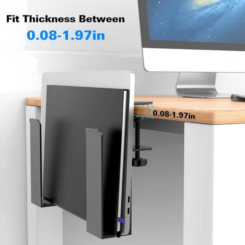 2x Headphone Holder Double Hook Space Saving Desktop Mount Quick Installation without Tools Required