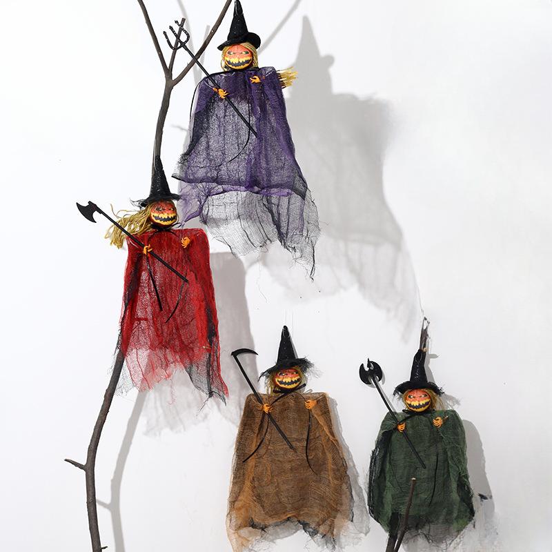 

Подвеска в виде тыквы, украшение для атмосферы Хэллоуина, украшение для дома с привидениями на Хэллоуин, висящий реквизит для вечеринки в стиле «привидение», украшение 1pcs