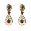 Vintage French Retro Hollow Water Drop Ear Clips: Classic Court-Style Earrings for Women