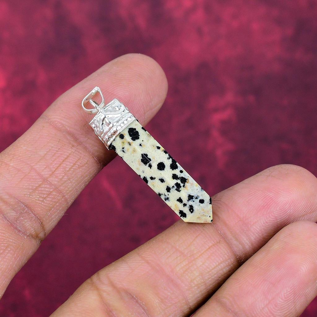 Dalmatian Jasper Jewelry, 925 Solid Sterling Silver Pendant Handmade Gemstone Jewelry, Gifts For Wife Brand New Pendant