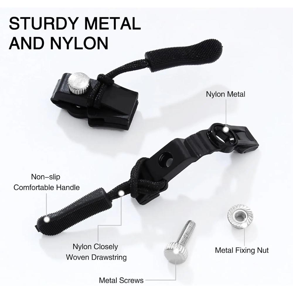 Universal Zipper Repairer Detachable Zipper Heads for Luggage, Outerwear, Clothing, Shoes, and Home Use. Tool Free Replacem
