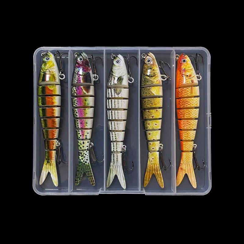 8-Section Bionic Jerkbaits Pike Bass Fishing Long Casting Sinking Hard Lure Set In Multiple Colors