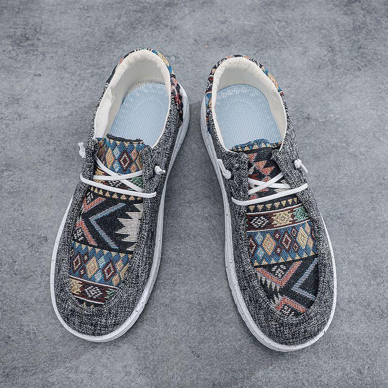 Fashion Men's Casual Shoes Low-Top Espadrilles Printing Flat Summer Sneakers Leisure Common Trends 2025 Price Classic Original Male Shoe