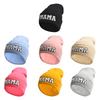 Winter Mama Letter Mini Solid Color Skullies Beanie Hat Outdoor For Women Hip Hop Knitted Caps Girl Casual Warm Ski Beanies Cap