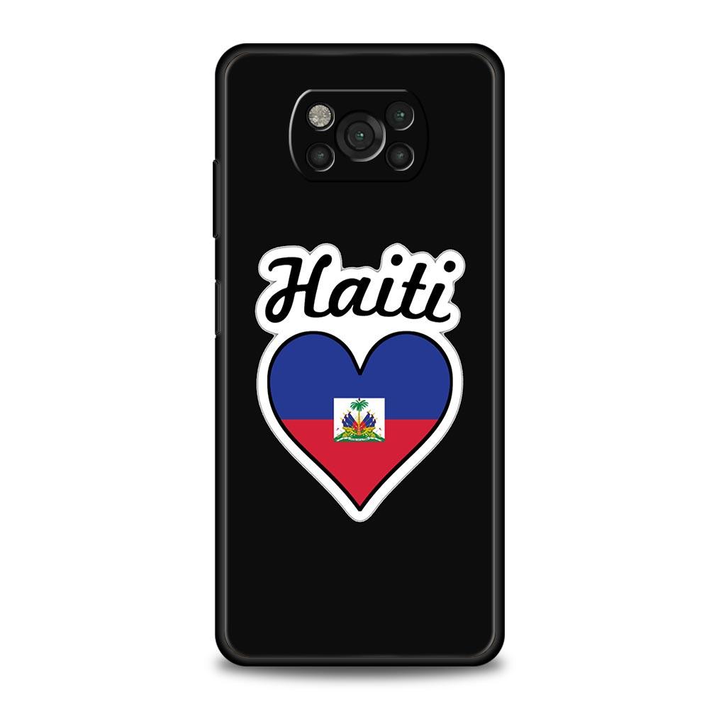 Shipping Haiti Flag Phone Case For For Xiaomi Poco X6 X5 Pro X4 X3 NFC F5 Pro F4 F3 GT M5 M4 Pro 5G M3 C51 C50 C55 Soft Cover