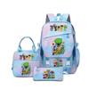Rhythm Box Music Game Heat Transfer Backpack Sprunki Pink Schoolbag Portable Lunch Bag Stationery Pencil Case D