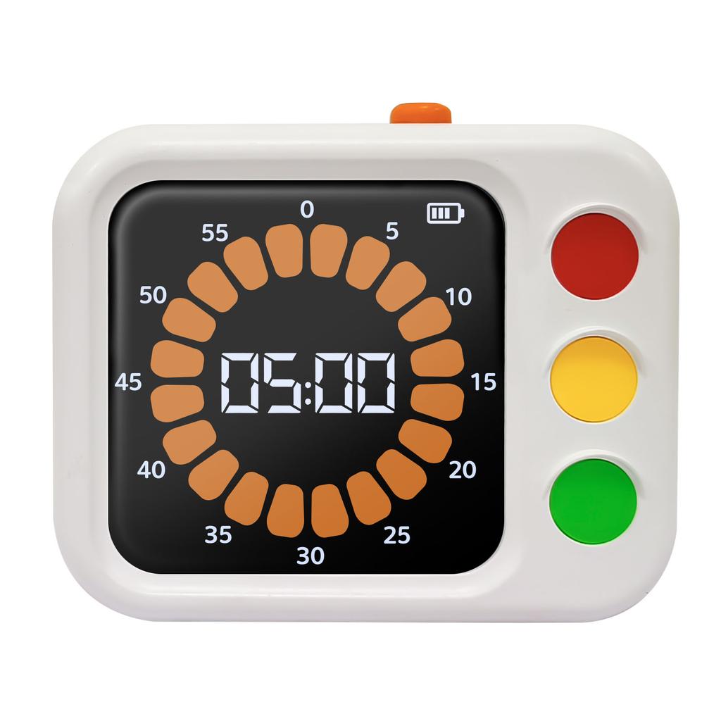 Outil de gestion du temps Minuteur numérique 60 minutes Compte à rebours Minuteur feu de circulation Rappel acoustique Pour les devoirs Tâches