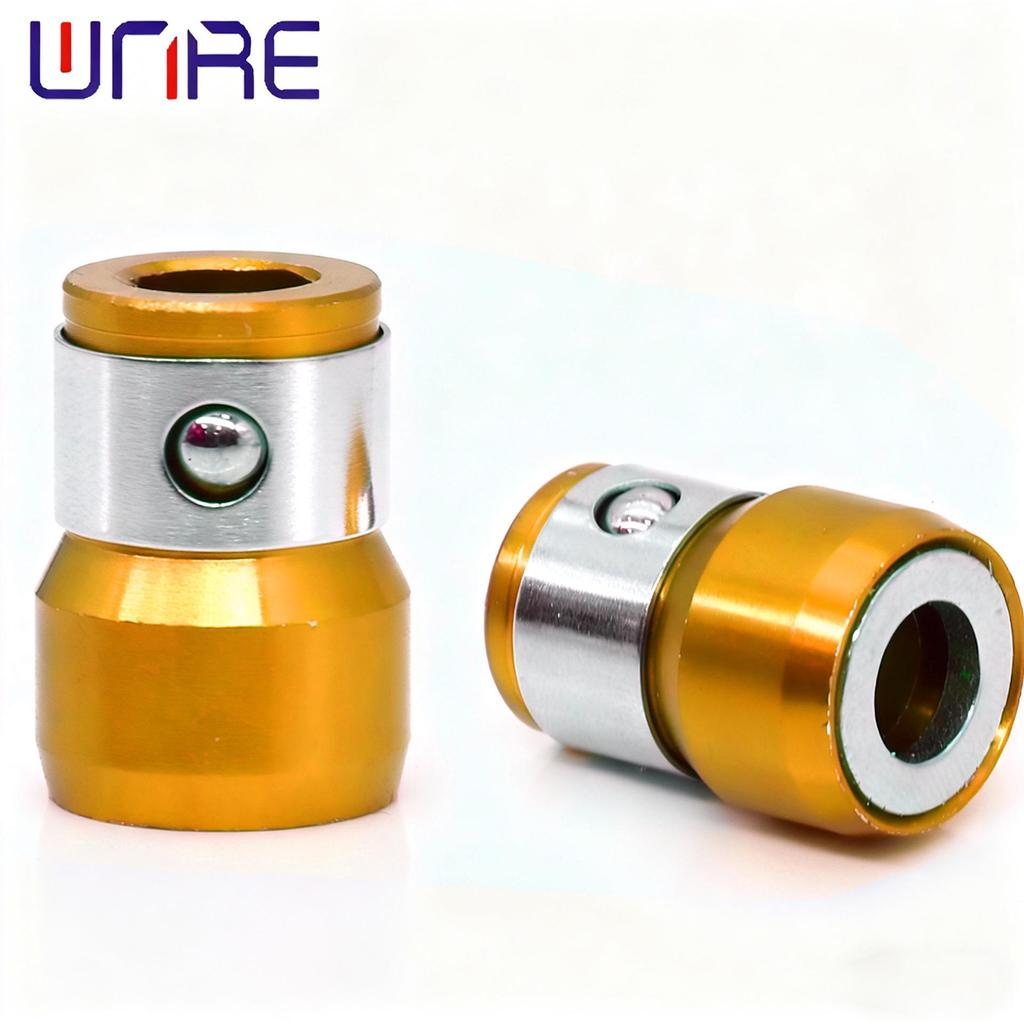 Enhanced Magnetic Anti-Slip Ring for Hand Drills: Magnetized, Hardened, with Detachable Bits and Bead-Locking Tech