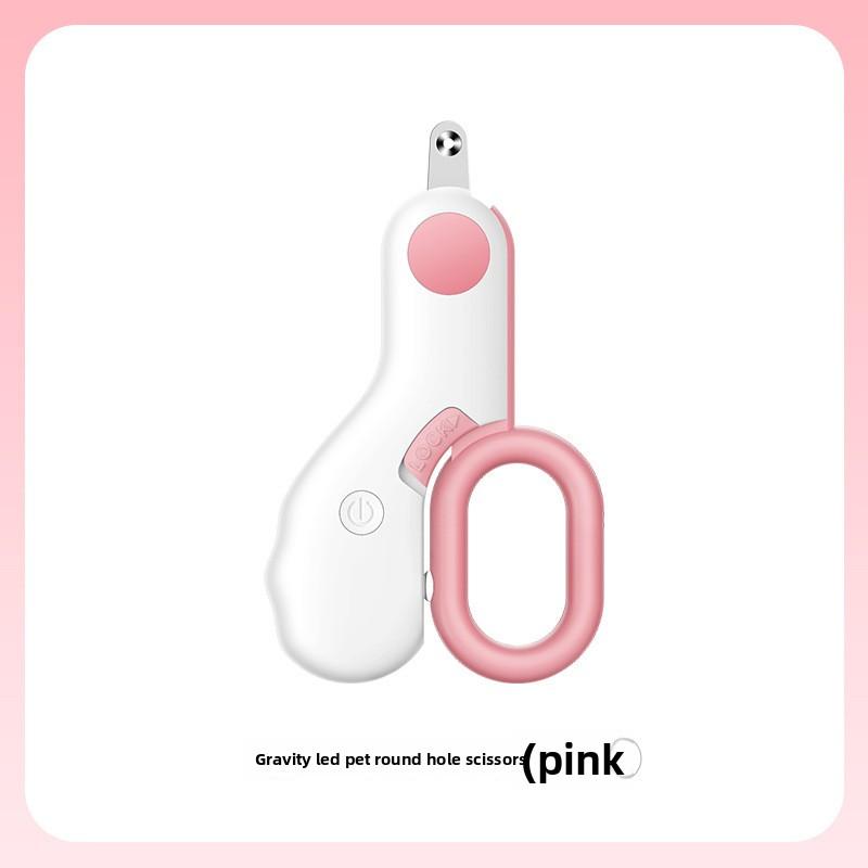 

Когтерезы для домашних животных, когтерезы для кошек и собак, светодиодная подсветка кровеносных сосудов, когтерезы для домашних животных Circular hole shear розовый