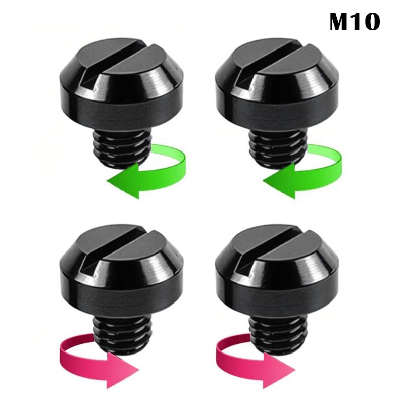 4Pcs M8/M10 Left Right Hand Thread Mirror Hole Caps Universal Fit Motorcycle Mirror Hole Blanking Plugs Screws Bolts