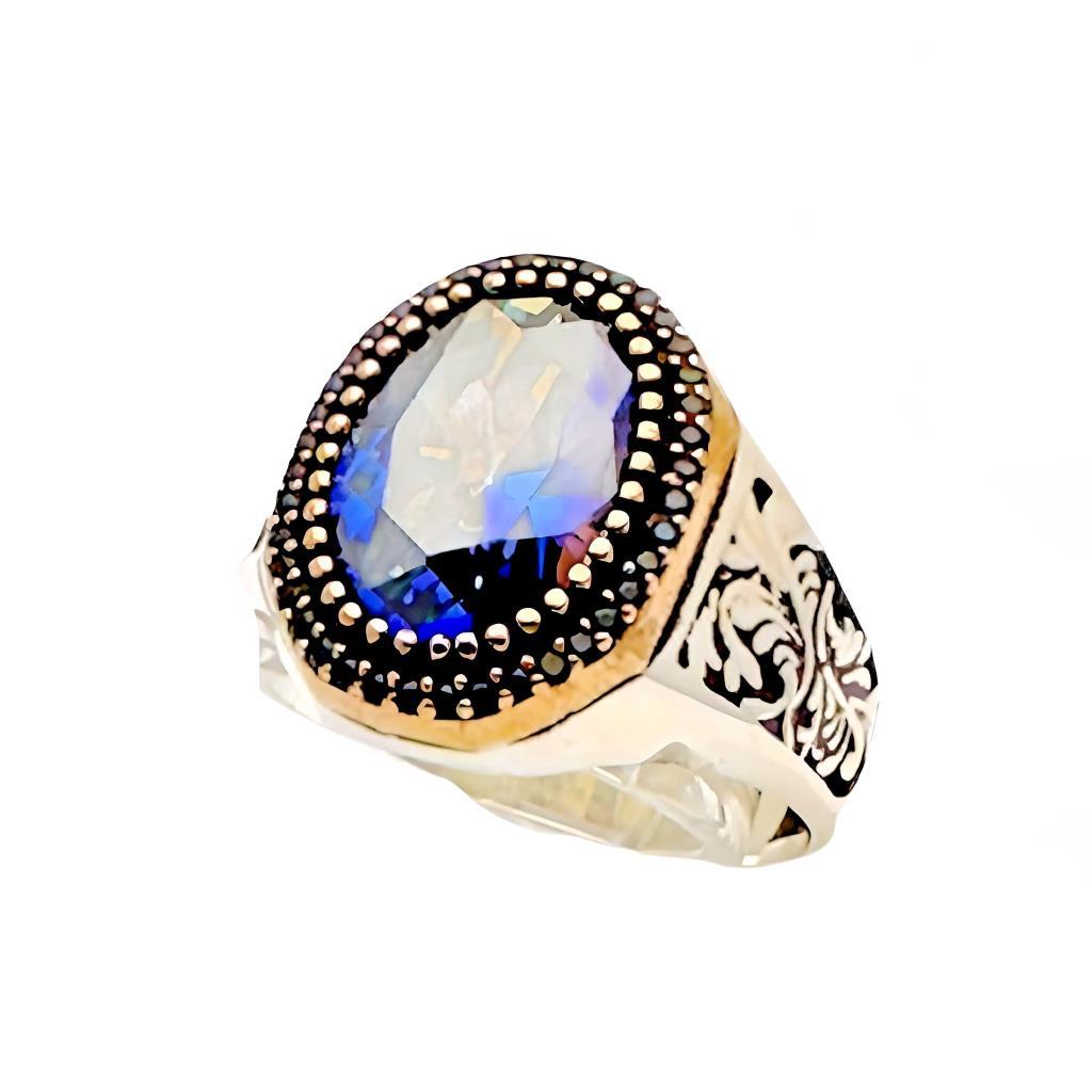 

Серебряное кольцо с мистическим топазом и цирконом 230047222G16Y