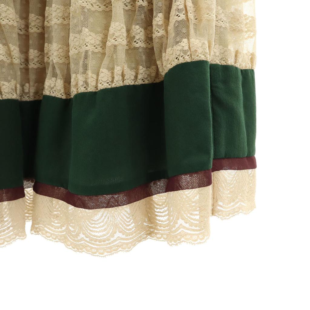 TOCCA Silk Midi Length Lace Skirt Ivory System Women Used