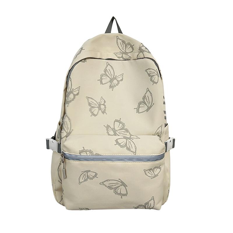 Schoolbag1011 New Student School Bag Female Junior High School Student Large Capacity Reflective Printed Bear Backpack College Student School Bag