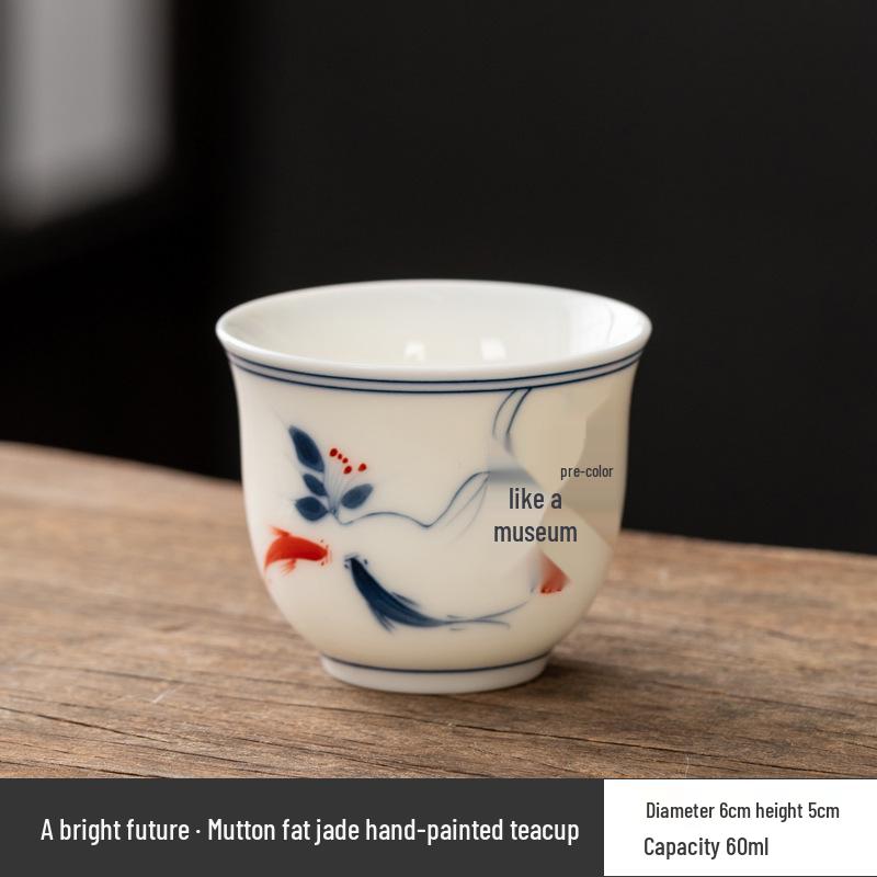 Hand-Painted Retro Ceramic Kung Fu Tea Cup Set