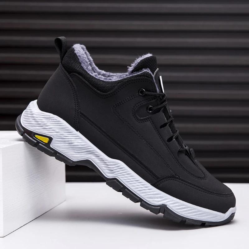 

Зимние новые мужские повседневные туфли плюшевые водонепроницаемые мужские зимние ботинки на открытом воздухе нескользящие походные туфли модные теплые мужские кроссовки Botas 42