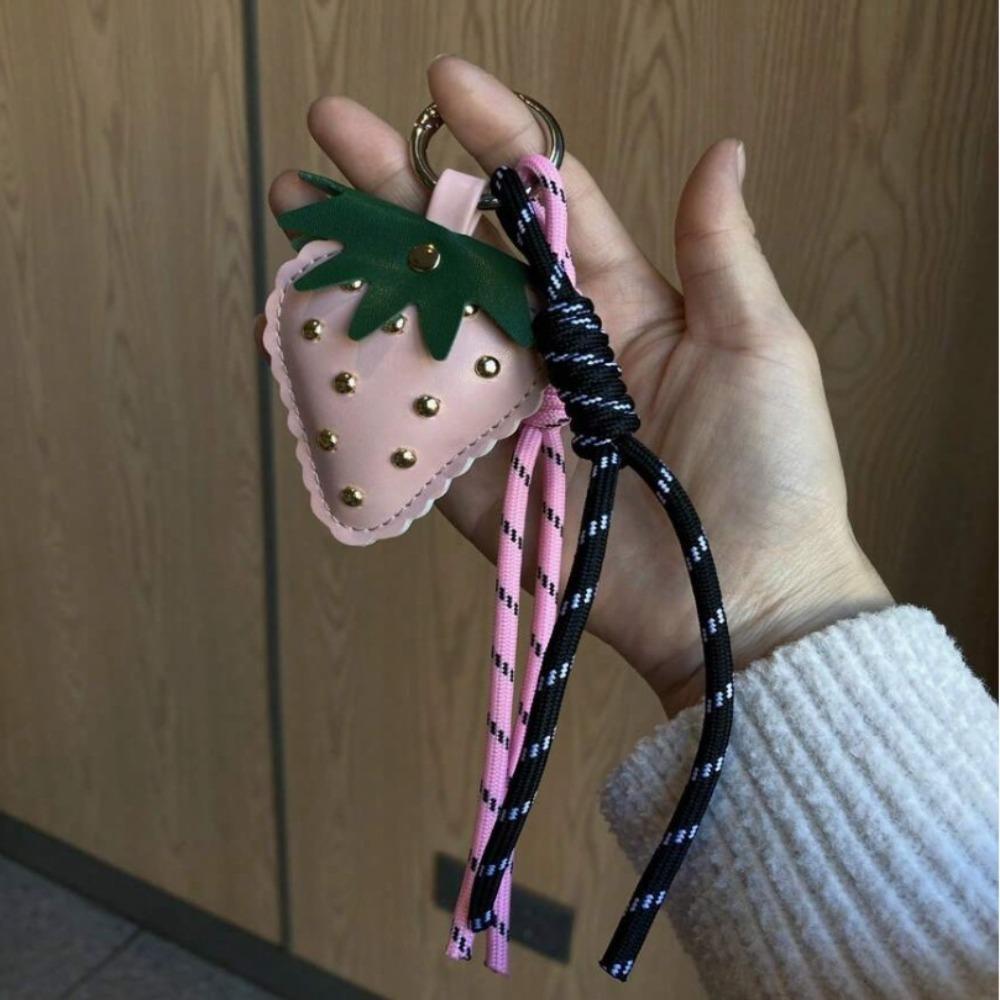 Brelok sznurkowy w kształcie truskawki, nylonowy sznurek, zawieszka, smycz, nowe akcesoria do plecaka, prezent