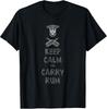 Keep Calm And Carry Rum Pirate Funny Gift TShirt Unisex T-Shirt