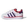 adidas Originals Superstar El Comfortable Shock Absorbing Durable Low Top Sneakers Baby Sneakers White Purple FV3661