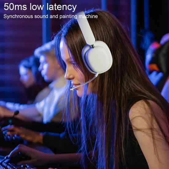 Wireless Over-ear Noise Cancelling Headphones Bluetooth-compatible 5.3 Headphones with Mic Up to 20 Hours