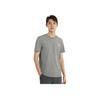 Li-Ning Solid Color Logo Quick-Dry Breathable Elastic Ice Silk Sports Training Short Sleeve T-Shirt Men Tops Starry-Gray ATSS463-3