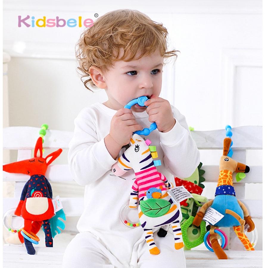 Topmix Unisex Zebra Soft Plush Hanging Rattle Toy For Babies Crib Car Seat Toy With Teether Ring | Early Sensory Motor Skills Soothing Entertainment