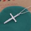 925 Sterling Silver Necklace Pendant Chain Cross For Women Fashion Jewelry Party Wedding Accessories GiftsGood product