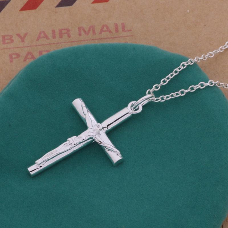 925 Sterling Silver Necklace Pendant Chain Cross For Women Fashion Jewelry Party Wedding Accessories GiftsGood product