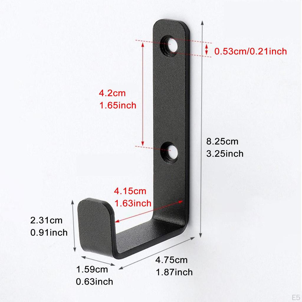 2 Pieces Wall Hook Coat Hanger Easy to Install Multi Purpose Hanging for Entryway Door Storage
