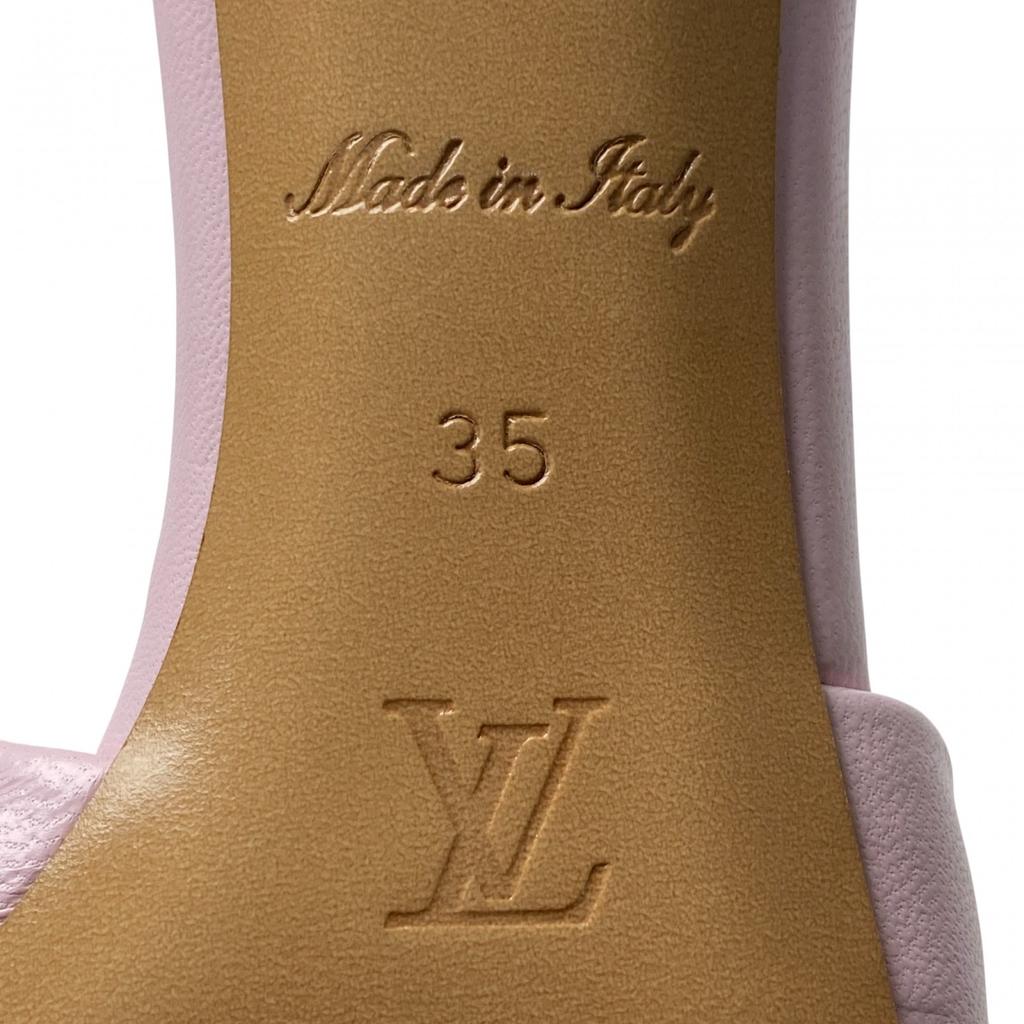 Used LOUIS VUITTONSandals Pink Leather Women