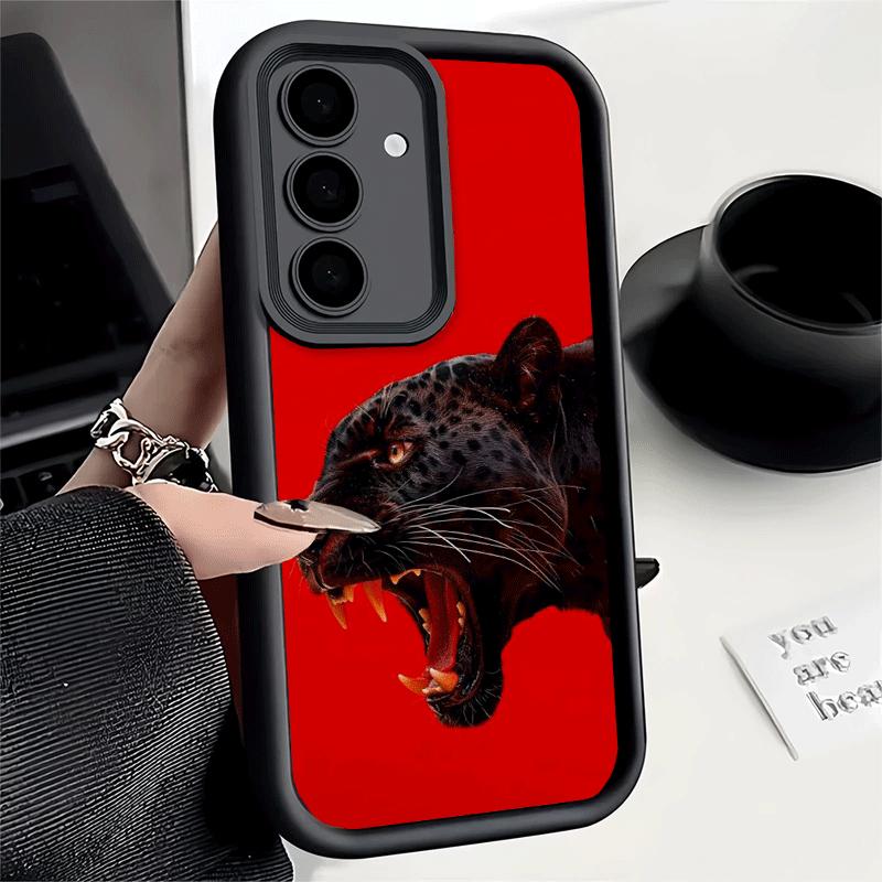 Phone Case for Samsung Galaxy A17 A16 A15 A14 A13 Black Panther Cool Animal A56 A36 A26 A55 A35 A25 A54 A34 A24 A53 A33 A23 A07