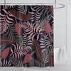 Bohemian Shower Curtain Tropical Jungle Wildlife Bathroom Set Modern Pink Aesthetic Parrot Floral Bathroom Curtain With Hooks