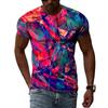 3D Graffiti Hip Hop Harajuku Ptinted Men T-shirts Summer Fashion Casual Street Style Tee Trend Personality Short Sleeve Tops